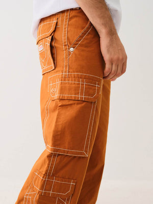 True Religion Big T Cargo Pants Baggy Caramel-True Religion