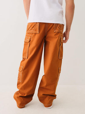 True Religion Big T Cargo Pants Baggy Caramel-True Religion