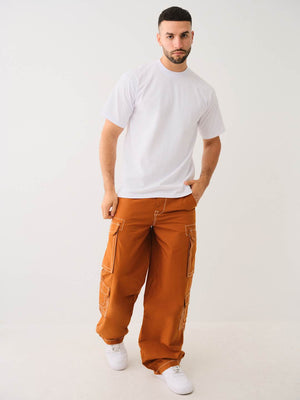 True Religion Big T Cargo Pants Baggy Caramel-True Religion