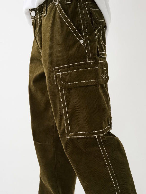 True Religion Big T Cargo Pants Corduroy Kalamata