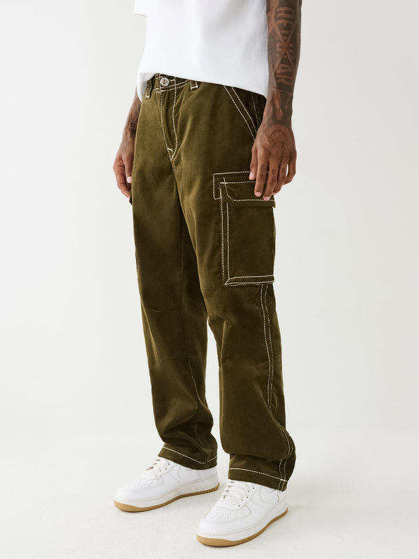 True Religion Big T Cargo Pants Corduroy Kalamata