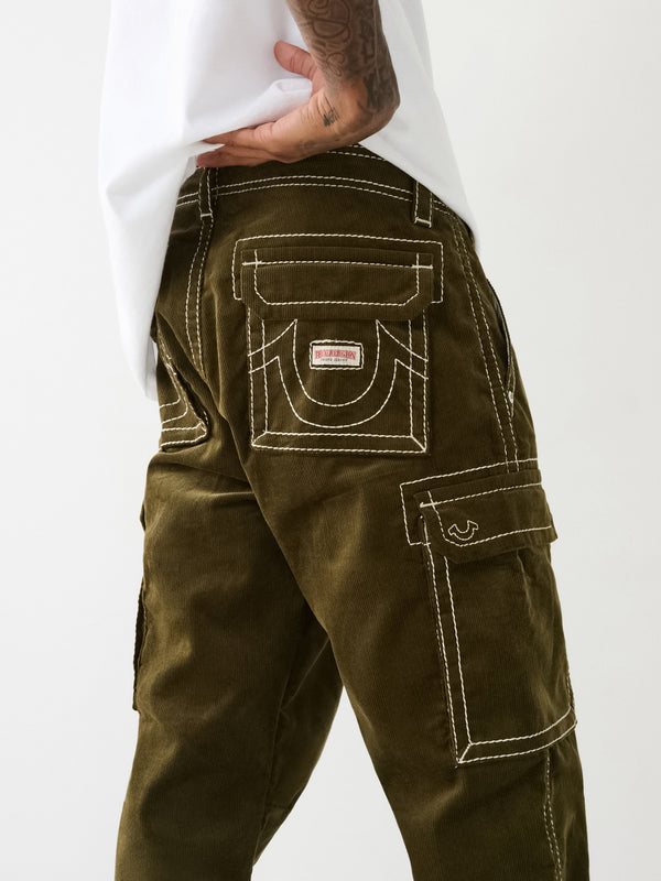 True Religion Big T Cargo Pants Corduroy Kalamata