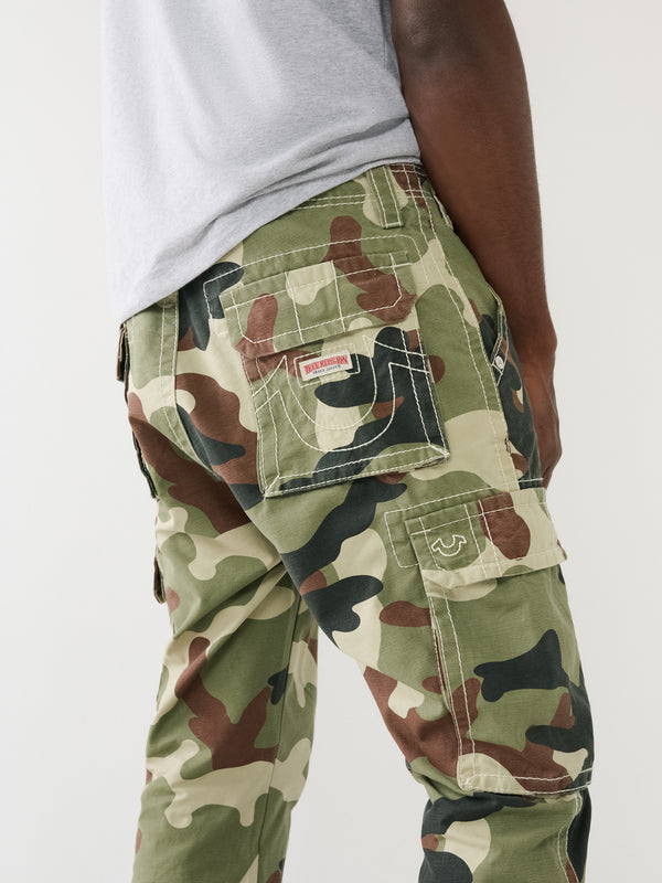 True Religion Big T Cargo Pants Green Camo