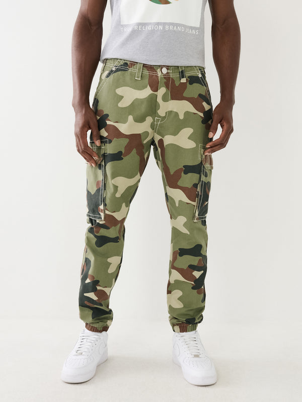 True Religion Big T Cargo Pants Green Camo