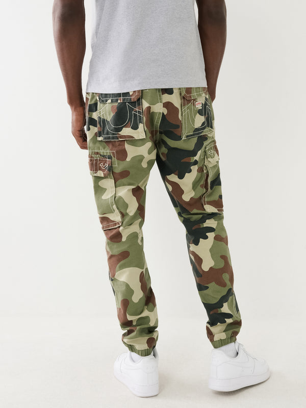 True Religion Big T Cargo Pants Green Camo