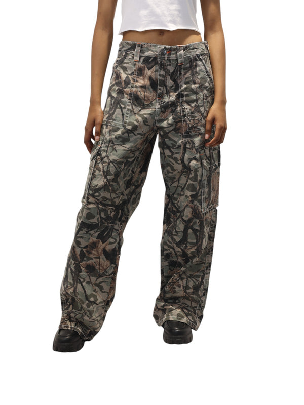 True Religion Bobbi Cargo Pants Ladies Baggy Hunting Camo