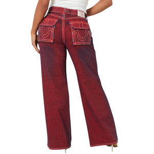 TRUE RELIGION BIG T BOBBIE BAGGY JEANS INDIGO RED-True Religion