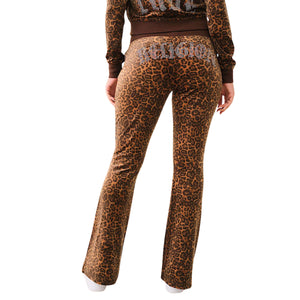 TRUE RELIGION LEOPARD VELOUR BOOTCUT PANTS LEOPARD PRINT-True Religion