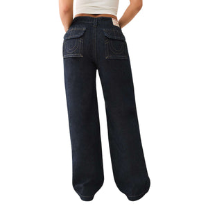 TRUE RELIGION JEAN CARPENTER BAGGY CARGO FLAP 2S BODY RINSE-True Religion