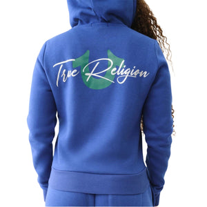 TRUE RELIGION FOIL HS ZIP HOODIE SODALITE BLUE-True Religion