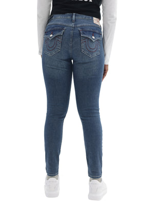 TRUE RELIGION JENNIE SN MR FLAP SKINNY MEDIUM BONECHILL WASH-True Religion