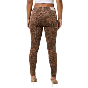 TRUE RELIGION BIG T MID RISE JENNIE SKINNY LEOPARD PRINT-True Religion