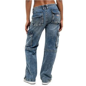 TRUE RELIGION SIDE ZIP MILITARY CARGO BIG T CASSIOPEIA-True Religion