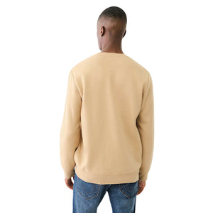 TRUE RELIGION EMBOSSED ARCH SWEATSHIRT TRAVERTINE-True Religion