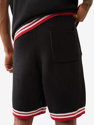 True Religion Shorts Sweater Knit S Jet Black