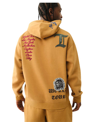 TRUE RELIGION SWEATER PATCH EMBRO HOODIE CARAMEL-True Religion