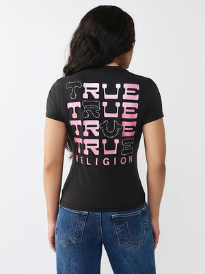 True Religion T-Shirt True Classic Glitter Black