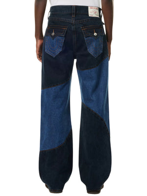 TRUE RELIGION JEANS CURVE SEAM VINNY FLAP SN RIDE MEDIUM WASH-True Religion