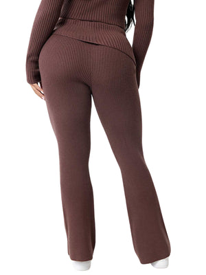 TRUE RELIGION FOLDOVER WB SWTER BOOTCUT PANT DEEP MAHOGANY-True Religion