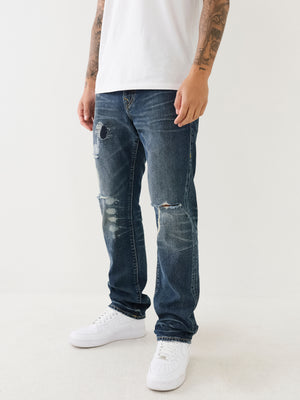 True Religion Ricky Champlain Rips Dark Wash-True Religion
