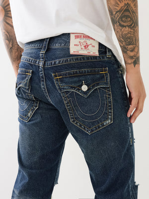 True Religion Ricky Champlain Rips Dark Wash-True Religion
