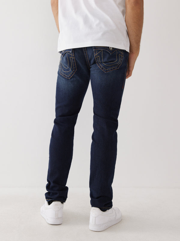 True Religion Rocco Jeans Flap Inseam Dark Muddy Waters