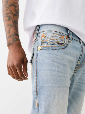 True Religion Joey Jeans Super T Flap Twisted Nihal Light Wash-True Religion