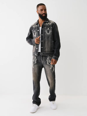 True Religion Billy Jeans Flame Minder Black Wash-True Religion