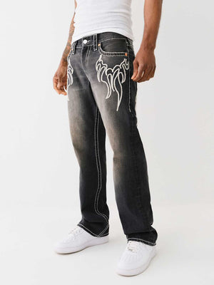 True Religion Billy Jeans Flame Minder Black Wash-True Religion