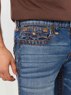 True Religion Ricky Jeans Super T Heathland Rips Medium Wash-True Religion