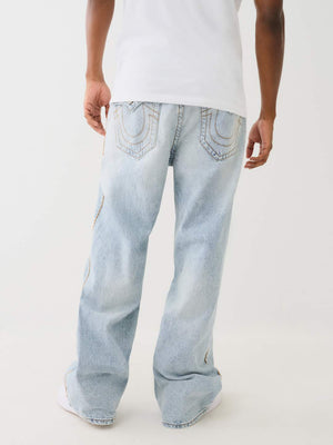 True Religion Vinny Jeans Sideseam Gene Rips Light Wash-True Religion