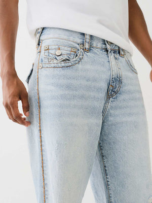 True Religion Vinny Jeans Sideseam Gene Rips Light Wash-True Religion