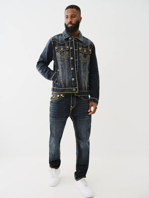 True Religion Rocco Super T Jeans Chanson Blue Black Wash-True Religion