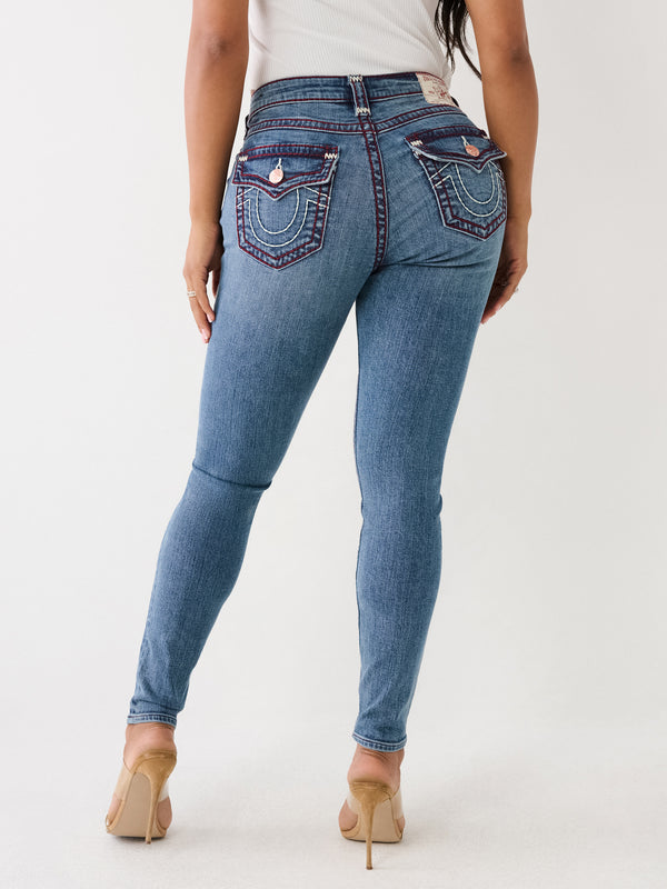 True Religion Jennie Jeans Skinny Flap Marbella