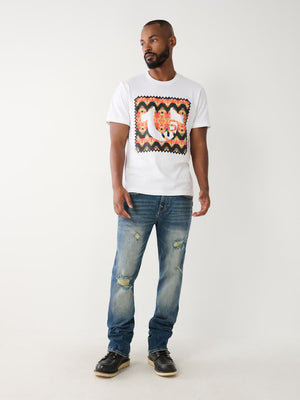 True Religion Ricky Jeans Worn Trophy Rips Medium Wash-True Religion