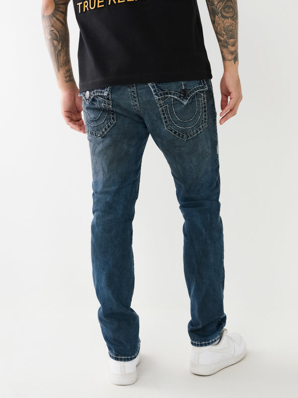 True Religion Rocco Jeans Super T Big Flap Dark Wash