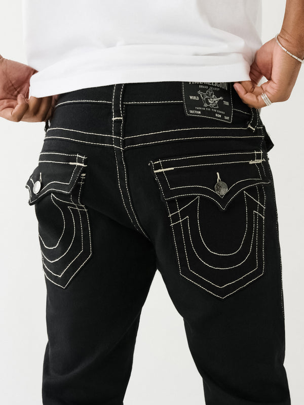 True Religion Rocco Jeans Flap Black Rinse