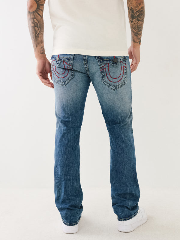 True Religion Ricky Jeans Big T Flap Bond Medium Wash