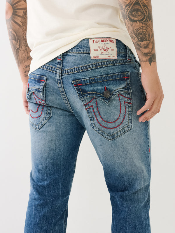 True Religion Ricky Jeans Big T Flap Bond Medium Wash