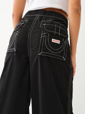 True Religion Parachute Pants Ladies Black-True Religion