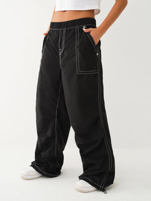 True Religion Parachute Pants Ladies Black-True Religion