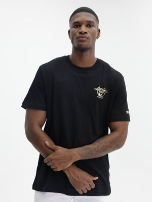 True Religion T-Shirt Religion Curved Box Jet Black