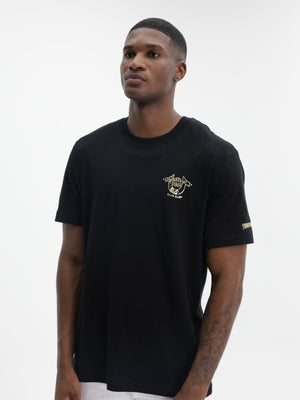 True Religion T-Shirt Religion Curved Box Jet Black