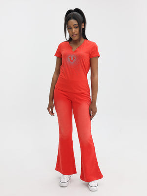 True Religion Crystal Hs Tee Poppy Red