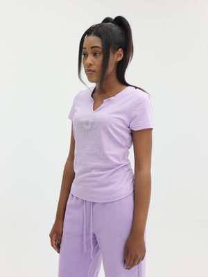 True Religion Crystal Hs Tee Poppy Red-True Religion