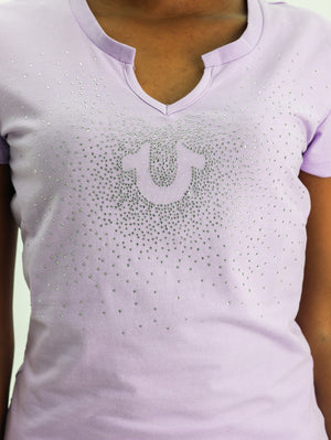 True Religion Crystal Hs Tee Poppy Red-True Religion