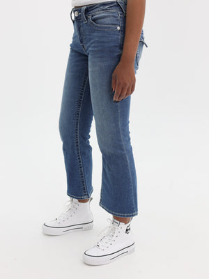 True Religion Mid Rise Kick Flare Flap Medium Wash 2-True Religion