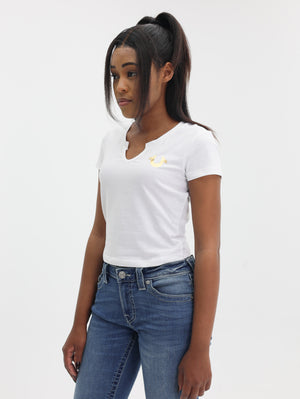 True Religion Diamond Hd Vneck Tee White-True Religion