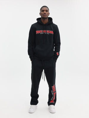 True Religion Arch Po Hoodie Heather Grey-True Religion