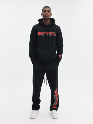 True Religion Arch Po Hoodie Heather Grey-True Religion